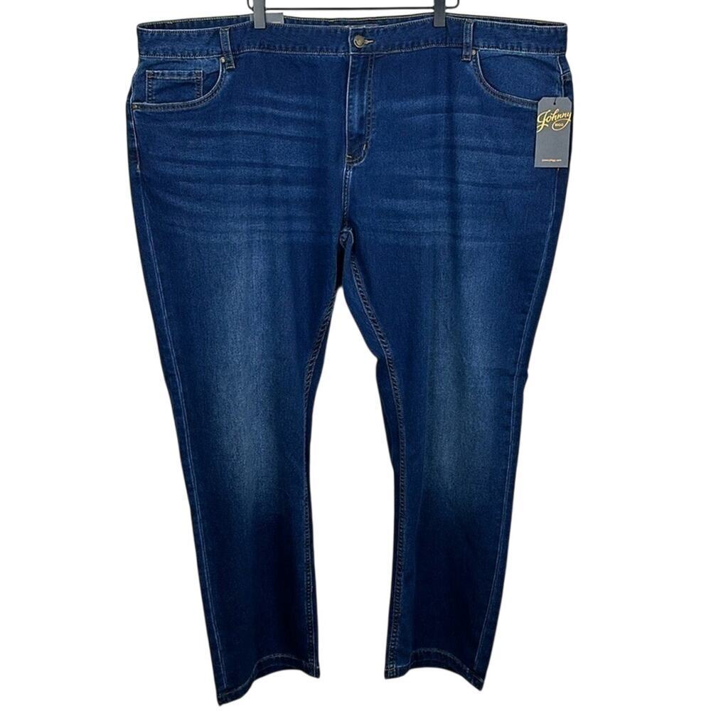 Johnny Bigg Big & Tall Marvin Regular Mid Rinse Straight Leg Jeans NWT Size 50
